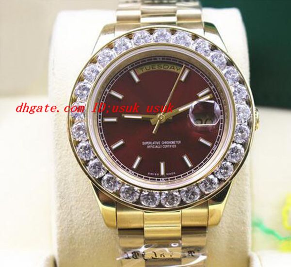 luxury wristwatch new mens solid 18kt yellow gold 41mm bigger diamond watch brown dial ceramic bezel automatic mechanical men watches, Slivery;brown
luxury wristwatch new mens solid 18kt yellow gold 41mm bigger diamond watch brown dial ceramic bezel automatic mechanical men watches, Slivery;brown