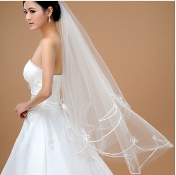 wholesale-2016 new wedding dress veil bridal gown veil 1.5 meters white ivory tulle one layers cut edge without comb in stock, Black
wholesale-2016 new wedding dress veil bridal gown veil 1.5 meters white ivory tulle one layers cut edge without comb in stock, Black