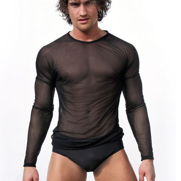 wholesale-1pcs mens sleep long sleeve sheer see through mesh clothes coat tight night wear bar suits fashion robes shirts, Black;brown
wholesale-1pcs mens sleep long sleeve sheer see through mesh clothes coat tight night wear bar suits fashion robes shirts, Black;brown