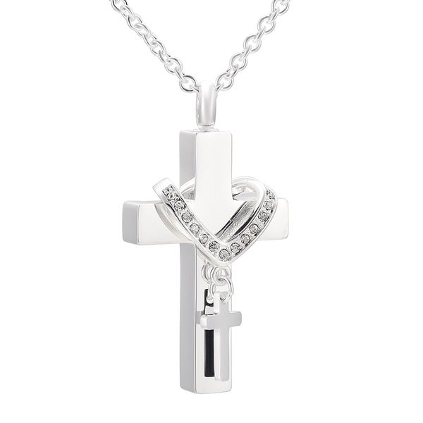 ijd9877 cremation jewelry lockets to hold ashes diy double cross charm pendant necklace for ashes keepsake urns memorial accessories, Silver
ijd9877 cremation jewelry lockets to hold ashes diy double cross charm pendant necklace for ashes keepsake urns memorial accessories, Silver