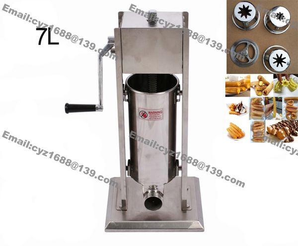 stainless steel commercial 7l manual spanish doughnut donut machine churro churrera maker filler with 4pcs nozzles
stainless steel commercial 7l manual spanish doughnut donut machine churro churrera maker filler with 4pcs nozzles