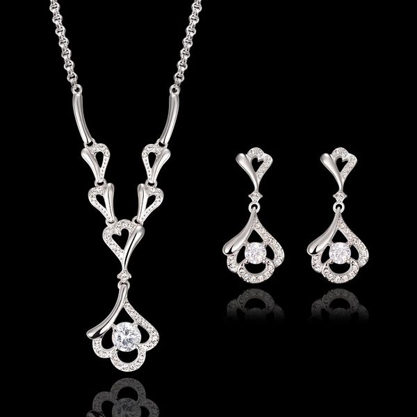 necklace earrings jewelry set exquisite luxury women rhinestone white gold plated alloy flowers party jewelry 2-piece set wholesale js251, Silver
necklace earrings jewelry set exquisite luxury women rhinestone white gold plated alloy flowers party jewelry 2-piece set wholesale js251, Silver