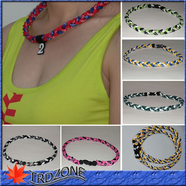 innovative marketing consultants - titanium ionic braided necklace - red/navy, Golden;silver
innovative marketing consultants - titanium ionic braided necklace - red/navy, Golden;silver