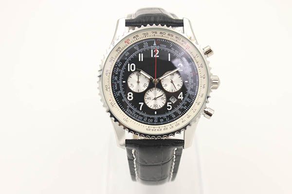 quartz chronograph function watch black dial fluted case leather belt fluted case 1884 navitimer mens watches ing, Slivery;brown
quartz chronograph function watch black dial fluted case leather belt fluted case 1884 navitimer mens watches ing, Slivery;brown