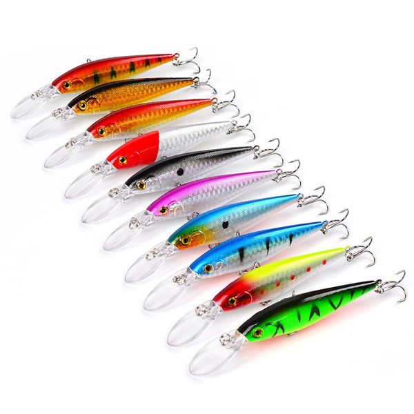 10-color 11cm 10.5g Minnow Plastic Hard Baits & Lures Fishing Hooks Fishhooks 6# Hook Artificial Bait Pesca Fishing Tackle Accessories
10-color 11cm 10.5g Minnow Plastic Hard Baits & Lures Fishing Hooks Fishhooks 6# Hook Artificial Bait Pesca Fishing Tackle Accessories
