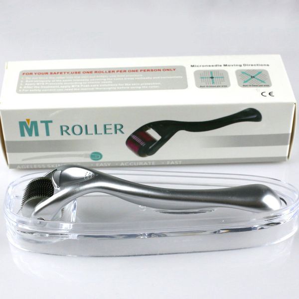 mt derma roller 540 needles skin dermaroller silver/gold handle 0.2mm-3.0mm skin beauty tool