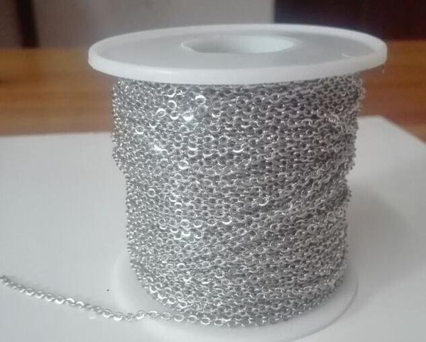 100 meter/ roll factory direct sale jewelry finding strong joint link chain stainless steel diy jewlery marking thin 1.5mm wide fashion, Silver
100 meter/ roll factory direct sale jewelry finding strong joint link chain stainless steel diy jewlery marking thin 1.5mm wide fashion, Silver