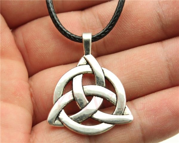 wholesale-wysiwyg fashion 2 colors antique bronze, antique silver tone triquetra symbol pendant leather chain necklace
wholesale-wysiwyg fashion 2 colors antique bronze, antique silver tone triquetra symbol pendant leather chain necklace