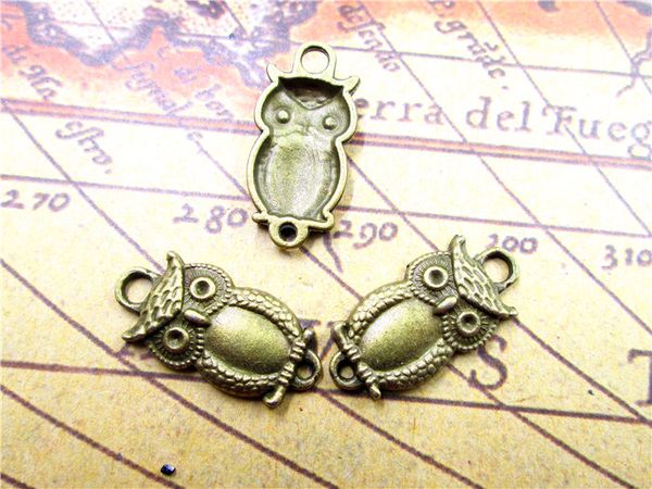 45pcs--owl connectors, antique tibetan bronze owls charms pendants 27x13mm, Bronze;silver
45pcs--owl connectors, antique tibetan bronze owls charms pendants 27x13mm, Bronze;silver