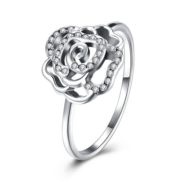 925 sterling silver rose shaped ring cz eternity engagement wedding band for women, Slivery;golden
925 sterling silver rose shaped ring cz eternity engagement wedding band for women, Slivery;golden