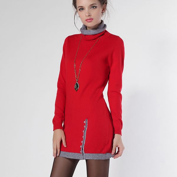 wholesale- winter long sweaters women cashmere knitted pullovers fashion dress female woolen sweater, White;black
wholesale- winter long sweaters women cashmere knitted pullovers fashion dress female woolen sweater, White;black