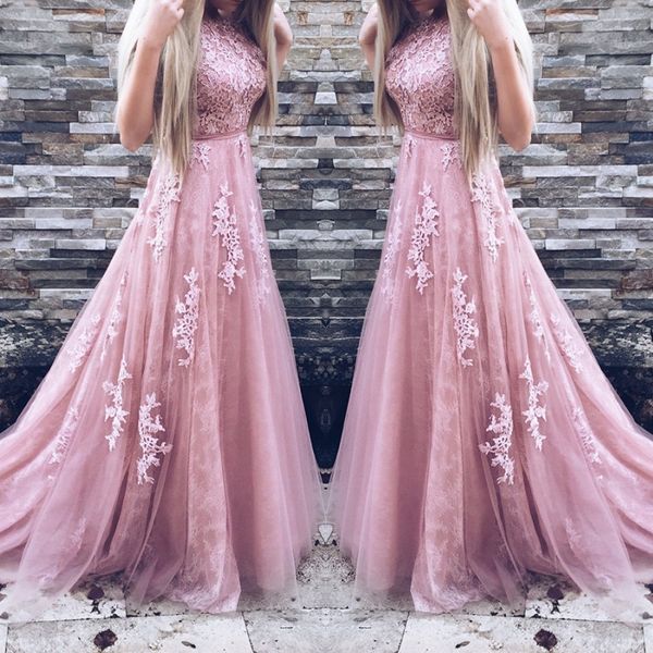 vintage pink tulle prom dress with lace appliques jewel neck sash short sleeve formal evening dress glamorous a-line sweep train party gowns, Black
vintage pink tulle prom dress with lace appliques jewel neck sash short sleeve formal evening dress glamorous a-line sweep train party gowns, Black
