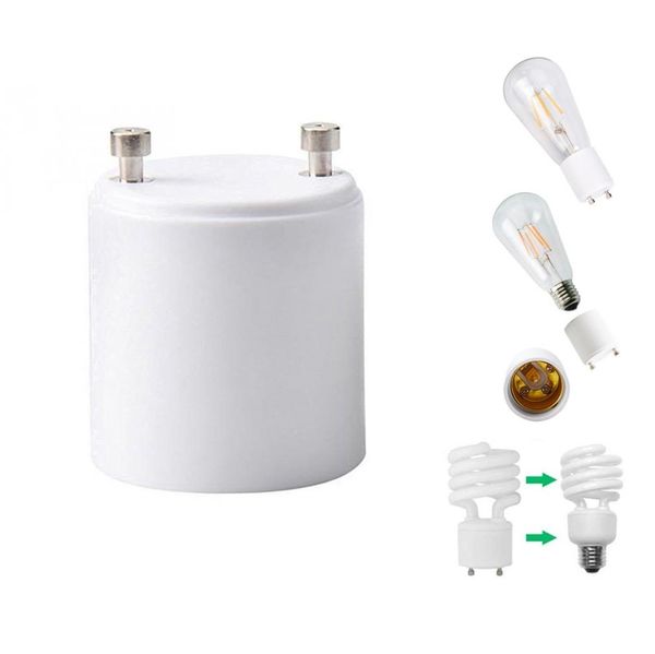 In Stock Gu24 To E26 Gu24 To E27 Lamp Holder Converter Base Bulb Socket Adapter Fireproof Material Led Light Adapter Converter