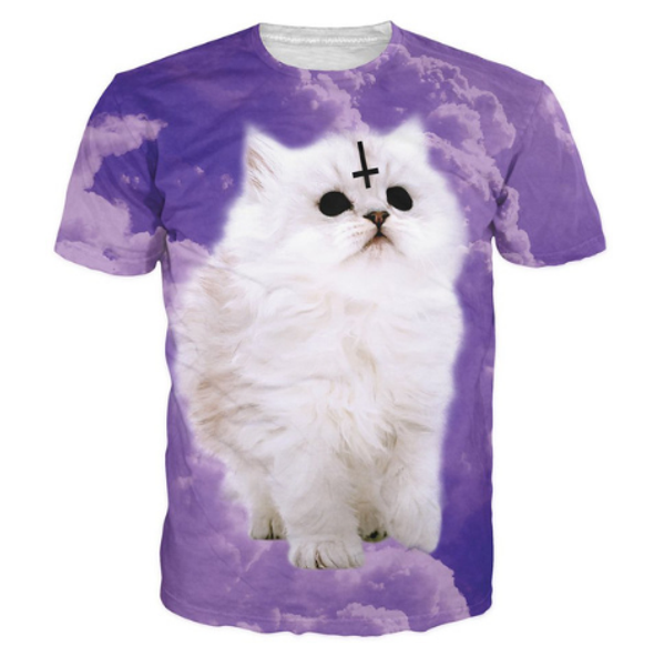 satan cat fashion mens/womans cuddly kittens t-shirt summer style funny 3d print casual t-shirt aa307, White;black
satan cat fashion mens/womans cuddly kittens t-shirt summer style funny 3d print casual t-shirt aa307, White;black