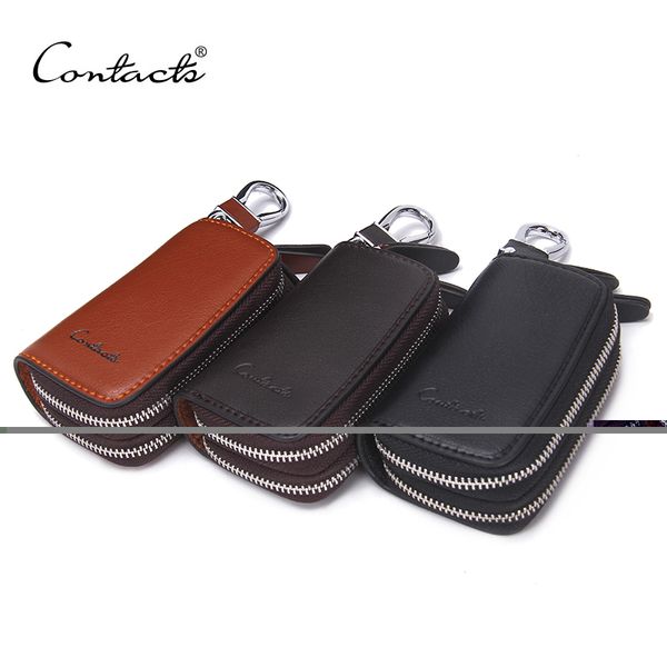 contact's classic new double zip men's genuine cow leather car key holder multifunction housekeeper high class motor key case, Red;blue
contact's classic new double zip men's genuine cow leather car key holder multifunction housekeeper high class motor key case, Red;blue