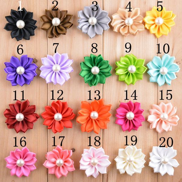 2" mini satin ribbon solid flower pearl in the center diy flowers without clips hair accessories 100pcs/lot fh04
2" mini satin ribbon solid flower pearl in the center diy flowers without clips hair accessories 100pcs/lot fh04