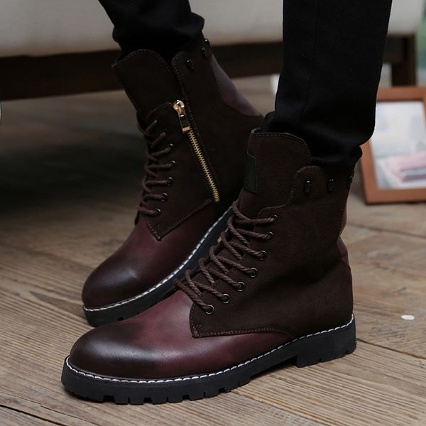 wholesale- new british style mens skull high lace up fashion boots retro zipper square heel motorcycle shoes man gladiator boots, Black
wholesale- new british style mens skull high lace up fashion boots retro zipper square heel motorcycle shoes man gladiator boots, Black