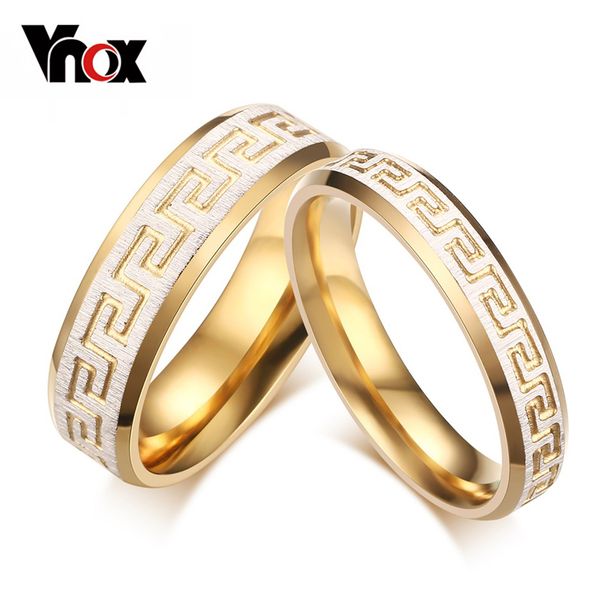 vnox trendy wedding ring for lover greek key pattern gold plated promise engagement ring 2pcs/lots, rings for women, Silver
vnox trendy wedding ring for lover greek key pattern gold plated promise engagement ring 2pcs/lots, rings for women, Silver