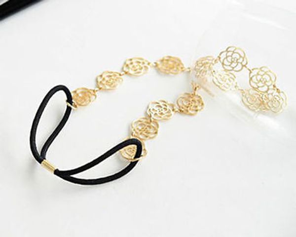 charming new metal chain jewelry hollow rose flower elastic hair band headband #r453, Black;brown
charming new metal chain jewelry hollow rose flower elastic hair band headband #r453, Black;brown