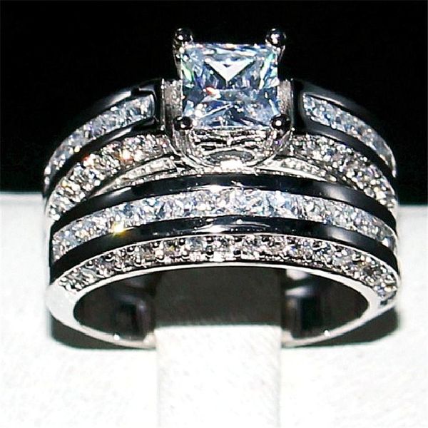 fashion jewelry 6*6mm princess-cut z gemstone rings finger set 2-in-1 luxury 10kt white gold filled wedding bride band ring for women, Slivery;golden
fashion jewelry 6*6mm princess-cut z gemstone rings finger set 2-in-1 luxury 10kt white gold filled wedding bride band ring for women, Slivery;golden