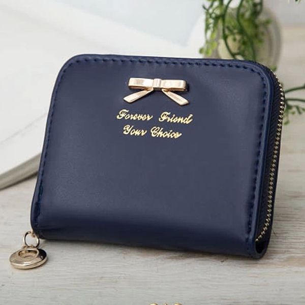 wholesale- 2015 fashion women leather wallet bowknot pendant zipper wallet small fresh purses ladies girls money card holder, Red;black 
wholesale- 2015 fashion women leather wallet bowknot pendant zipper wallet small fresh purses ladies girls money card holder, Red;black