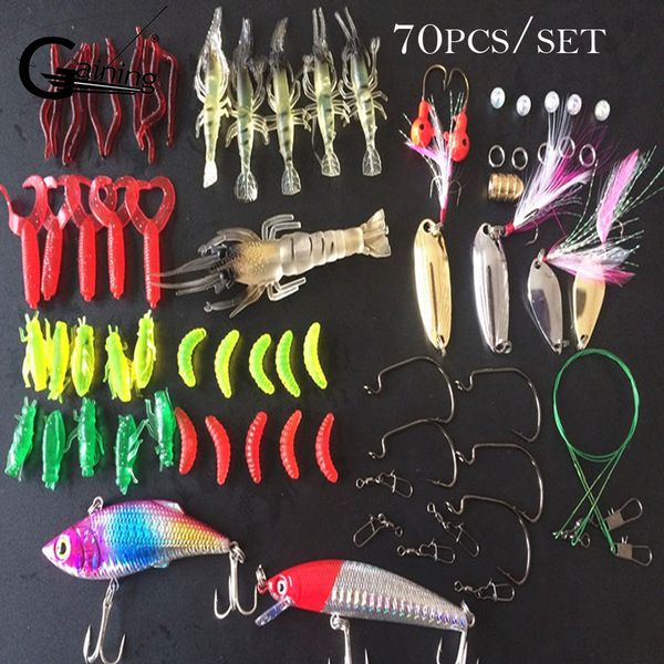 70pcs/lot Artificial Bait Fishing Lure Set Fishing Tackle VIB Lure Crank Lures Mix Fishing Hooks Bait Tackle
70pcs/lot Artificial Bait Fishing Lure Set Fishing Tackle VIB Lure Crank Lures Mix Fishing Hooks Bait Tackle