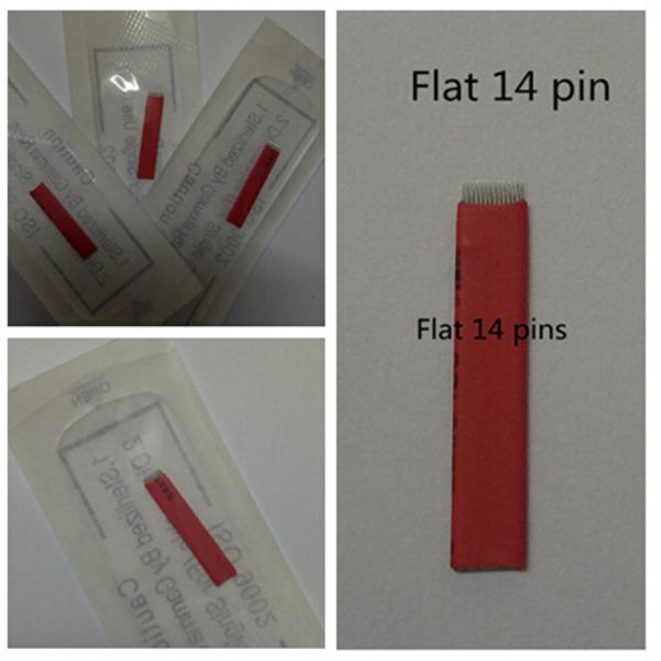 50 pcs flat needle red 14 pin permanent makeup blade for manual eyebrow tattoo pen microblading embroidery
50 pcs flat needle red 14 pin permanent makeup blade for manual eyebrow tattoo pen microblading embroidery