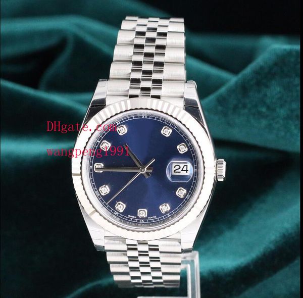 men watch 41mm 126334 steel & 18k white gold blue dial automatic menchanical mens men's watch watches, Slivery;brown
men watch 41mm 126334 steel & 18k white gold blue dial automatic menchanical mens men's watch watches, Slivery;brown