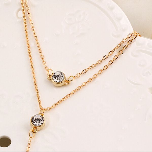 fashion crystal sequins necklace temperament trend multi - layer metal pendants chain tassel chain pendant necklace three crystal jewelry, Silver
fashion crystal sequins necklace temperament trend multi - layer metal pendants chain tassel chain pendant necklace three crystal jewelry, Silver