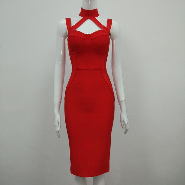 hollow out elastic satin bandage dress black blue red 2017 halter neck evening dress short women dress, Black;red
hollow out elastic satin bandage dress black blue red 2017 halter neck evening dress short women dress, Black;red