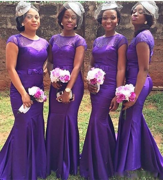 2017 south african long mermaid purple bridesmaid dresses fahsion short sleeve beaded bow satin floor length party gowns nigeria custom made, White;pink
2017 south african long mermaid purple bridesmaid dresses fahsion short sleeve beaded bow satin floor length party gowns nigeria custom made, White;pink