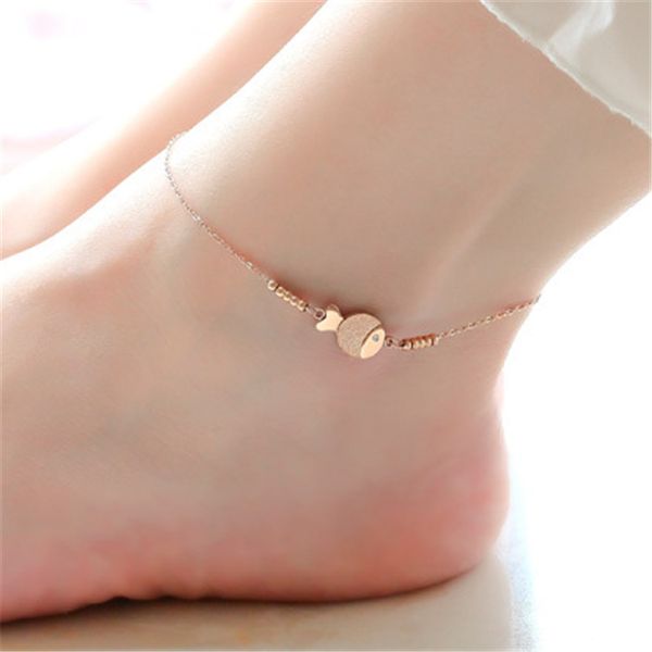 selling fashion cute fish anklet in rose gold color steel chain bracelet women girl lover beach barefoot chain jewelry, Red;blue
selling fashion cute fish anklet in rose gold color steel chain bracelet women girl lover beach barefoot chain jewelry, Red;blue