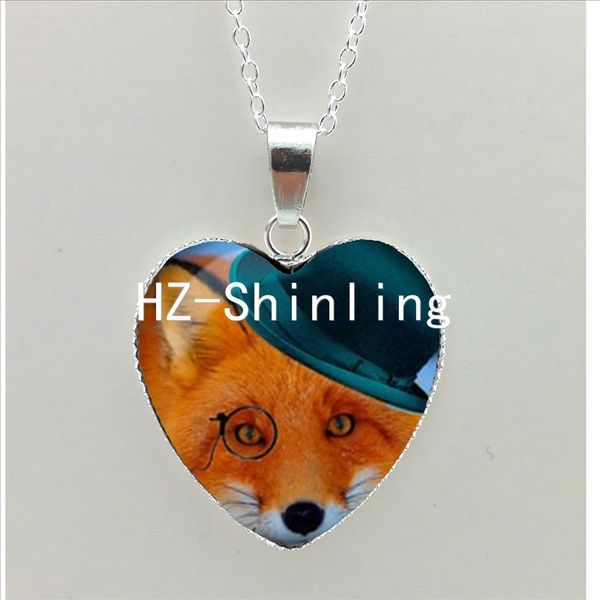 2020 new fox heart necklace cute fox heart pendant animal jewelry murano glass heart necklace nht--0039, Silver
2020 new fox heart necklace cute fox heart pendant animal jewelry murano glass heart necklace nht--0039, Silver