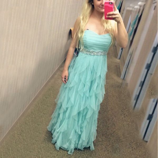 mint green long prom dresses 2020 fashion strapless beaded belt ruffles chiffon floor length party gowns custom size, Black
mint green long prom dresses 2020 fashion strapless beaded belt ruffles chiffon floor length party gowns custom size, Black