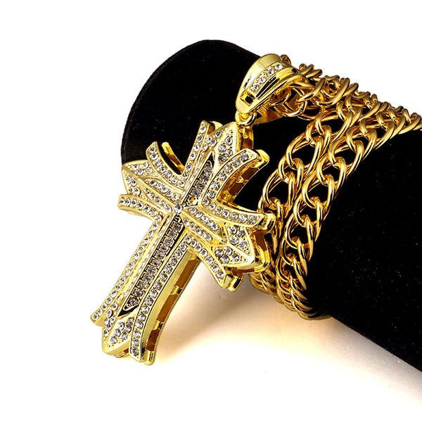 rock dance cross pendant long necklace gold silver plated chains for men hip hop punk crystal jewelry for rapper
rock dance cross pendant long necklace gold silver plated chains for men hip hop punk crystal jewelry for rapper