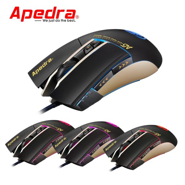 Apedra A5 Wired Gaming Mouse USB Optical Mouse 7 Button Computer Pc Mouse for CS DOTA LOL Gamer Professional Gaming Mice 3200DPI
Apedra A5 Wired Gaming Mouse USB Optical Mouse 7 Button Computer Pc Mouse for CS DOTA LOL Gamer Professional Gaming Mice 3200DPI