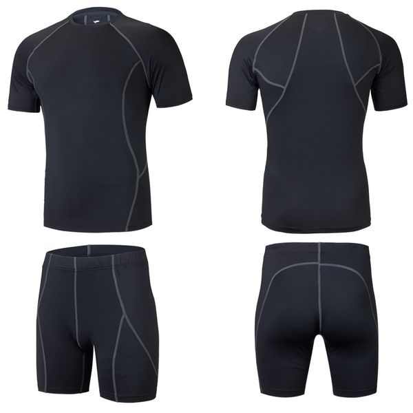 wholesale- 2017 new mens sports suits running clothes men short t shirt compression tights gym fitness shirts cropped shorts quick dry sets, Black;blue
wholesale- 2017 new mens sports suits running clothes men short t shirt compression tights gym fitness shirts cropped shorts quick dry sets, Black;blue