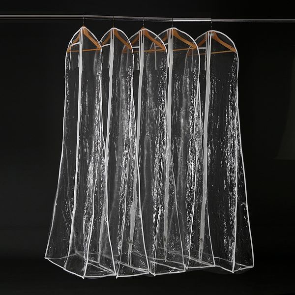 thick transparent pvc dust bag for wedding dress prom evening gown bags 180*70 cm waterproof garment cover travel storage dust covers
thick transparent pvc dust bag for wedding dress prom evening gown bags 180*70 cm waterproof garment cover travel storage dust covers