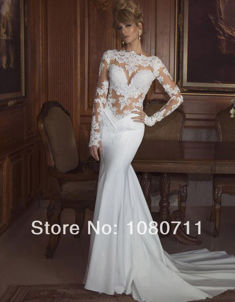 Vestidos De Novia Sheer Crew Long Sleeve Mermaid Wedding Dresses 2019 Newest Lace Applique Backless Bridal Gowns Vestidos De Novia
Vestidos De Novia Sheer Crew Long Sleeve Mermaid Wedding Dresses 2019 Newest Lace Applique Backless Bridal Gowns Vestidos De Novia