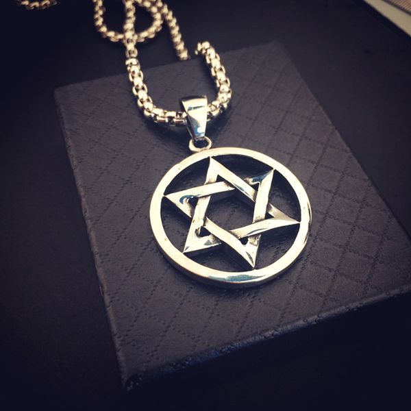 stainless steel men's hip hop necklace round bar card six-pointed star nightclub performances three-dimensional titanium steel clock ne, Silver
stainless steel men's hip hop necklace round bar card six-pointed star nightclub performances three-dimensional titanium steel clock ne, Silver