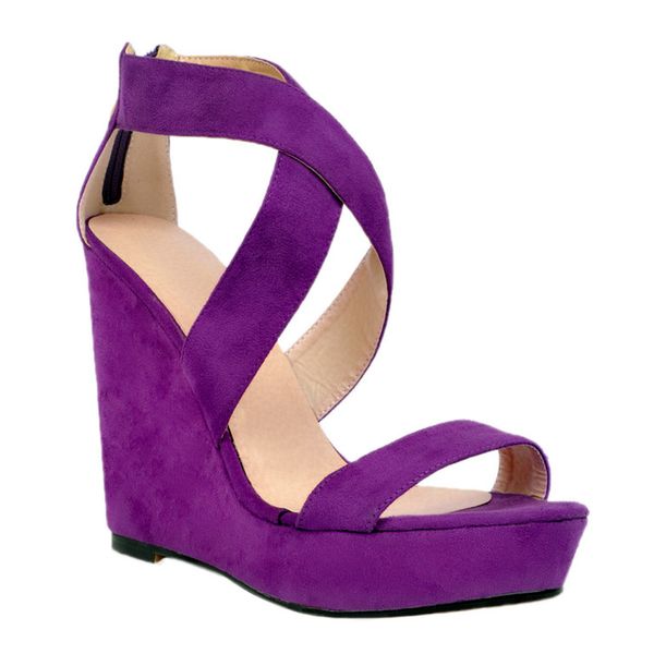 kolnoo womens fashion handmade 13cm open-toe cross style high wadge heel party sandals shoes purple xd060, Black
kolnoo womens fashion handmade 13cm open-toe cross style high wadge heel party sandals shoes purple xd060, Black