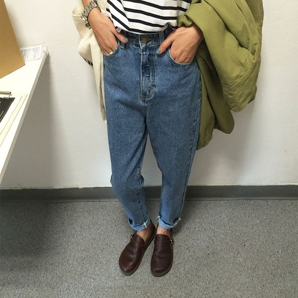wholesale- 2016 new simplist high waist jeans woman plus size loose boyfriend jeans for women femme spring autunm denim pants c3011, Blue
wholesale- 2016 new simplist high waist jeans woman plus size loose boyfriend jeans for women femme spring autunm denim pants c3011, Blue