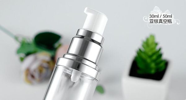 new arrival 200 x 30ml clear refillable airless lotion pump bottle with silver pump aluminum over cap
new arrival 200 x 30ml clear refillable airless lotion pump bottle with silver pump aluminum over cap