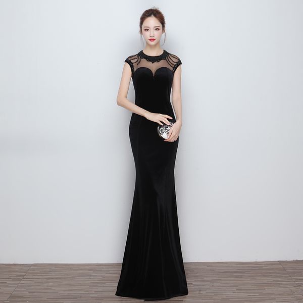beaded long mermaid evening dress with jewel neck 2017 new arrival party dress elegant custom made, Black;red
beaded long mermaid evening dress with jewel neck 2017 new arrival party dress elegant custom made, Black;red