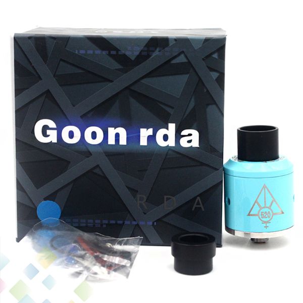 

GOON RDA Rebuildable Dripping Atomizer Adjustable Top Airflow Valve 24mm Diameter With Wide Bore Drip Tip fit 510 Mods DHL Free