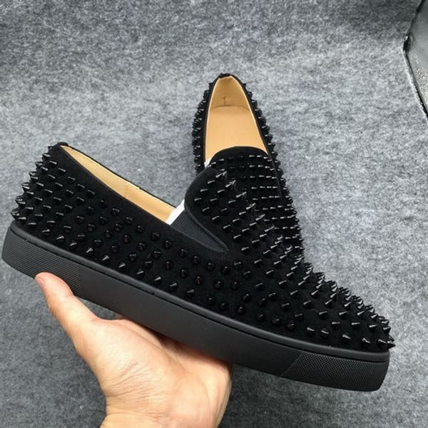 red bottoms women and men sneakers genuine leather fashion casual shoes with rivet spike chaussures femmes, Black
red bottoms women and men sneakers genuine leather fashion casual shoes with rivet spike chaussures femmes, Black