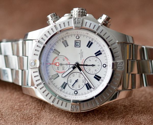 selling super avenger ii mens quartz watches stainless steel bracelet white dial mens sport wristwatches, Slivery;brown
selling super avenger ii mens quartz watches stainless steel bracelet white dial mens sport wristwatches, Slivery;brown