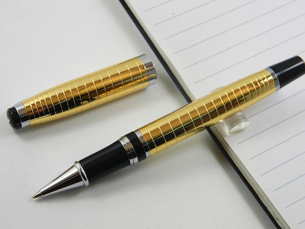 New Bright golden Lacquerred silvery Large inclined head Roller ball Pen 
New Bright golden Lacquerred silvery Large inclined head Roller ball Pen