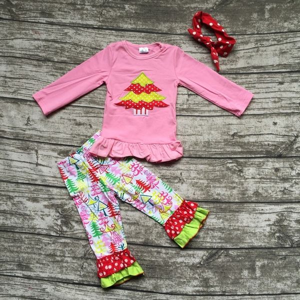 wholesale- new design christmas kids clothing winter clothes sell christmas tree embroider pink ruffle pant with matching headband, White
wholesale- new design christmas kids clothing winter clothes sell christmas tree embroider pink ruffle pant with matching headband, White