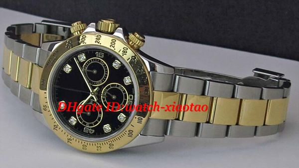 Luxury Watches Top Quality Yellow Gold & Steel Black Diamond 116523 WATCH CHEST 40mm Automatic Mechanical Fashion Brand Men's Wristwatch
Luxury Watches Top Quality Yellow Gold & Steel Black Diamond 116523 WATCH CHEST 40mm Automatic Mechanical Fashion Brand Men's Wristwatch